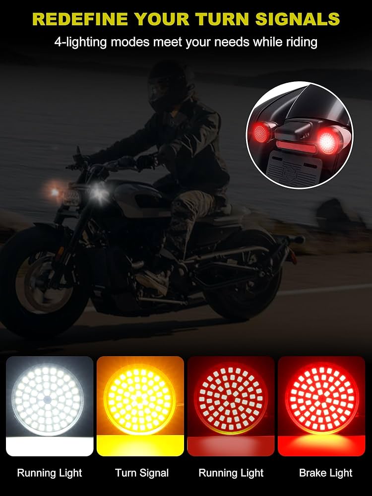 たイキック Amazon.com: AILMOTO 1157 Motorcycle LED Turn Signals, 2